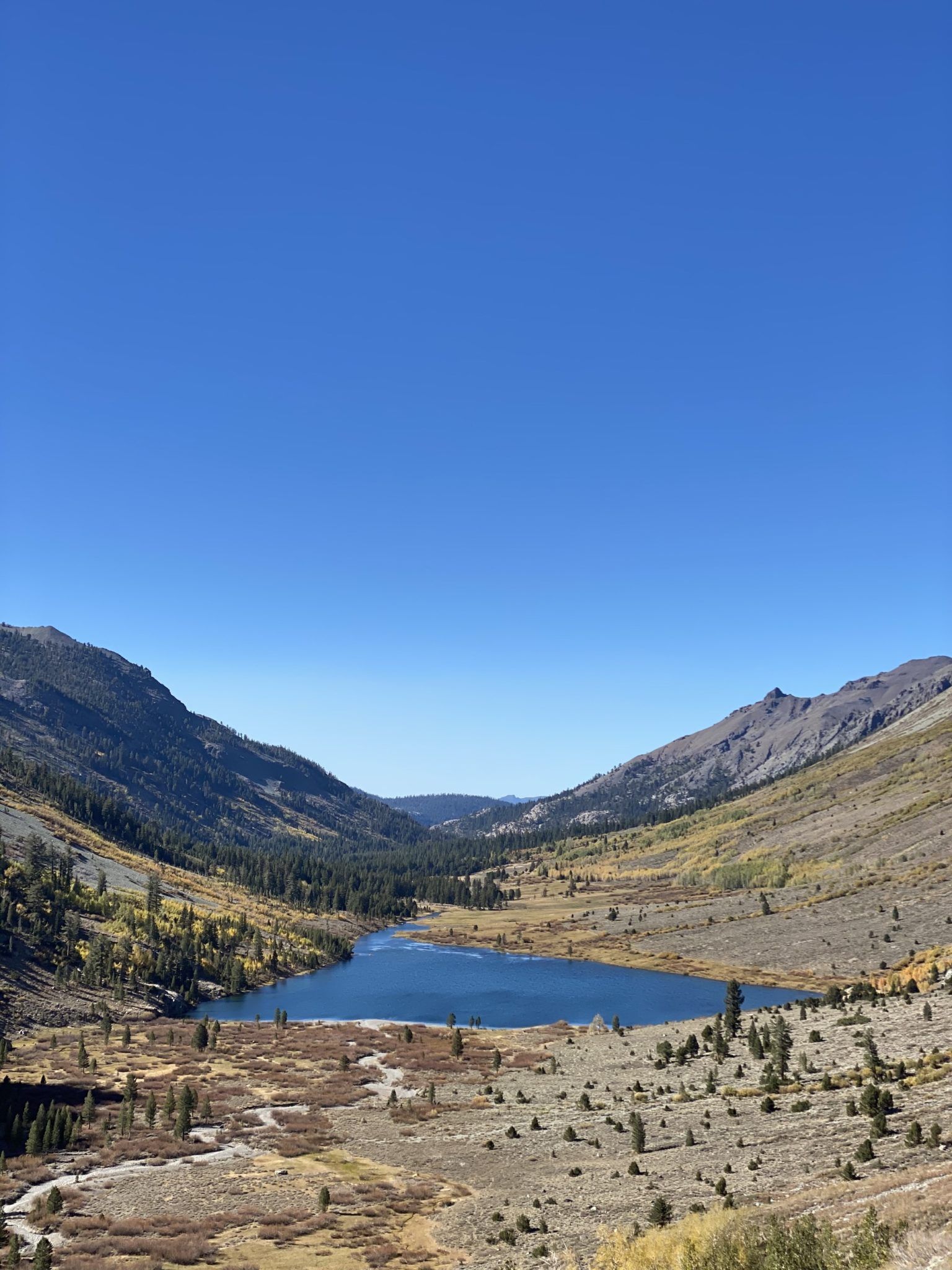 Backpacking up from Kennedy Lake in Emigrant wilderness