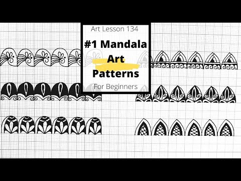 How to draw Mandala Art Patterns for Beginners- Art Lesson 134