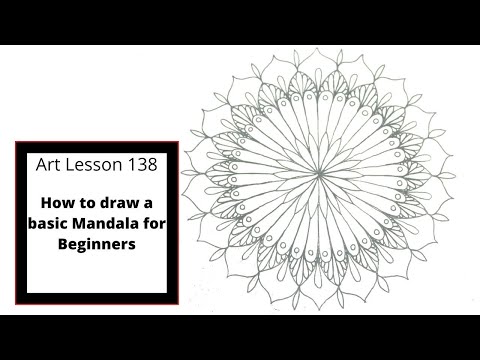 How to draw a Basic Mandala for Beginners- Art Lesson 138