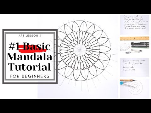 Learn how to draw a mandala grid in a step by step tutorial