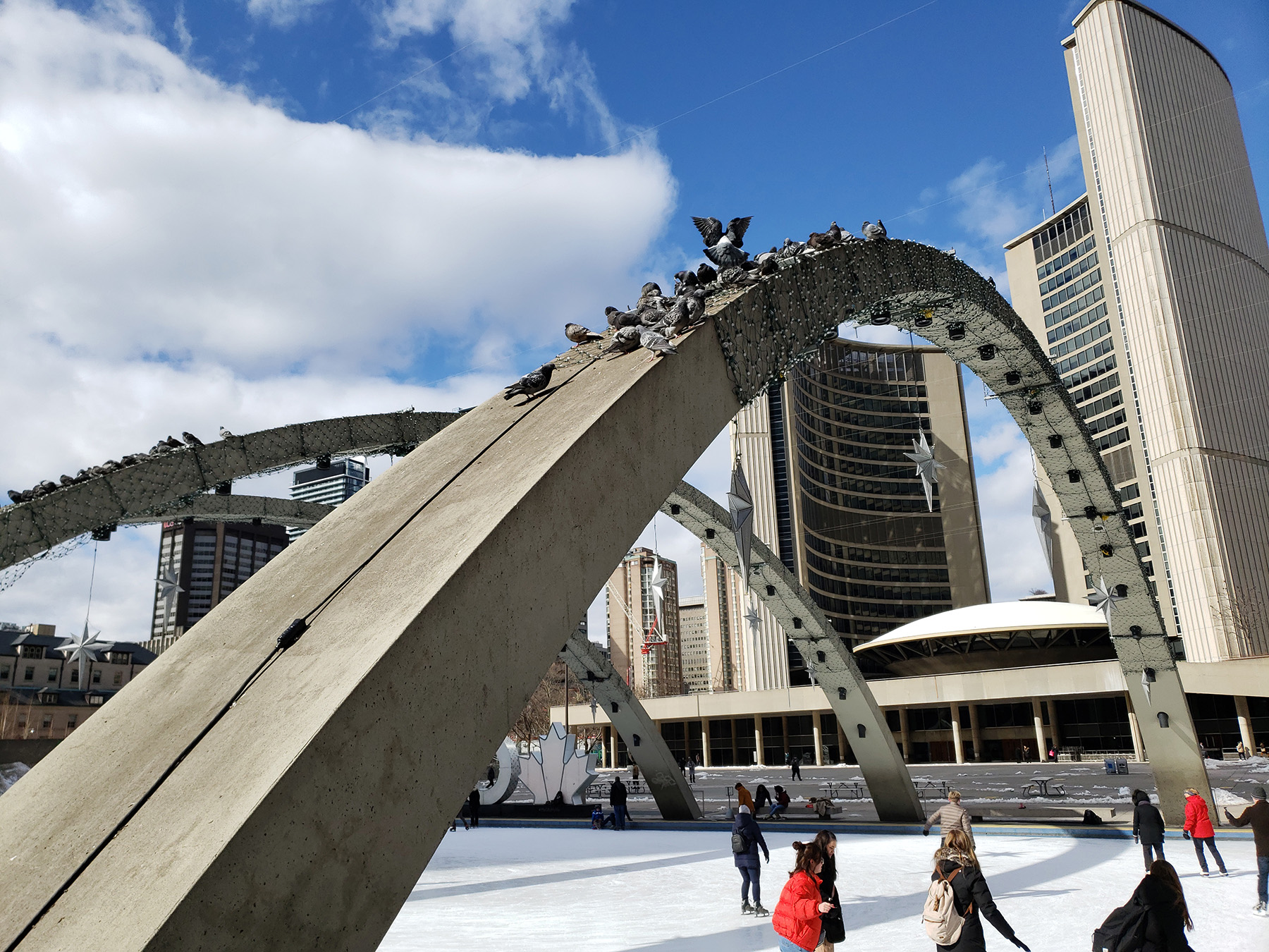 The ice rink at Nathan Phillips Square.