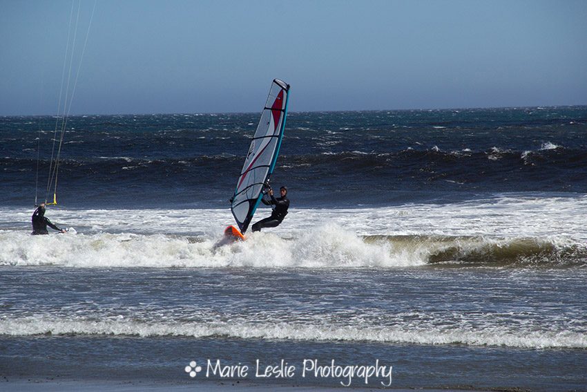 windsurfer on the california coast