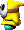 Sprite of a Yellow Shy Guy from Yoshi's Story.