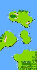 Map of a hole from Golf on the FC, FDS, and NES