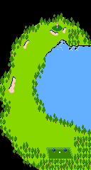 Map of a hole from Golf on the FC, FDS, and NES