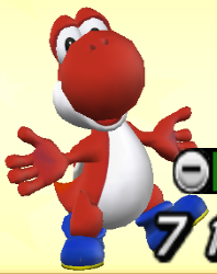 Red Yoshi from Mario Super Sluggers