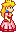 Sprite of Princess Peach used on the progress bar for the Nintendo DSi Shop