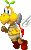 Sprite of a Scaratroopea from Mario & Luigi: Superstar Saga + Bowser's Minions.