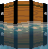 Sprite of a barrel from New Super Mario Bros.