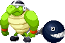 Sprite of a Chomp Bro from Mario & Luigi: Superstar Saga + Bowser's Minions.