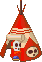 Sprite of a Shy Guy Tent from Mario Kart: Super Circuit