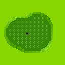 Map of a putting green from Golf on the FC, FDS, and NES