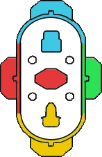 The course map for Funky Stadium from Mario Kart Wii.