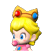 A side view of Baby Peach, from Mario Super Sluggers.