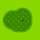 Map of a putting green from Golf on the FC, FDS, and NES