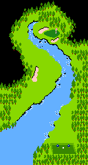 Map of a hole from Golf on the FC, FDS, and NES