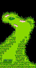 Map of a hole from Golf on the FC, FDS, and NES