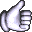 Crazy Hand's stock icon in Super Smash Bros. Melee