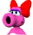 A side view of Birdo, from Mario Super Sluggers.