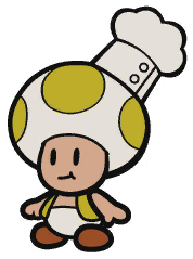 Tangerino Grill Chef sprite from Paper Mario: Color Splash.