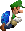 Sprite of Shell Luigi from New Super Mario Bros.