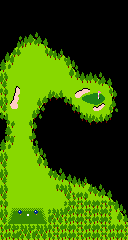 Map of a hole from Golf on the FC, FDS, and NES