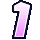 Sprite of the number 1, used for the number of spaces gotten from the Dice Blocks in Mario Party and Mario Party 2