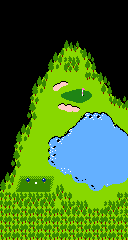 Map of a hole from Golf on the FC, FDS, and NES