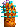 Orange with cyan spikes (small)