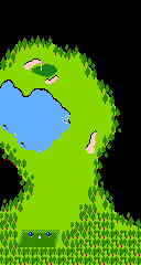 Map of a hole from Golf on the FC, FDS, and NES