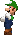 Sprite of Super Luigi from New Super Mario Bros.