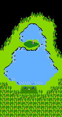 Map of a hole from Golf on the FC, FDS, and NES