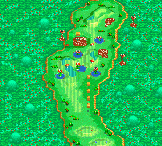 Hole 3 of the Mushroom Course from Mario Golf: Advance Tour