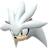 Head of Silver the Hedgehog.