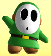 Green Shy Guy from Mario Super Sluggers