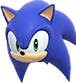 Head of Sonic the Hedgehog.