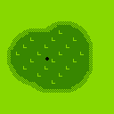 Map of a putting green from Golf on the FC, FDS, and NES