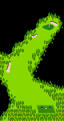 Map of a hole from Golf on the FC, FDS, and NES