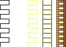 Various ladders in Super Paper Mario.