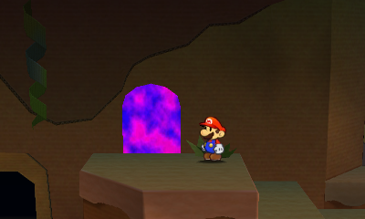 First paperization spot in Rustle Burrow of Paper Mario: Sticker Star.