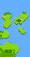 Map of a hole from Golf on the FC, FDS, and NES