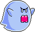 Unique sprite of a Big Boo from the cast roll of Super Mario World