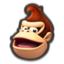 Donkey Kong's head icon in Mario Kart 8