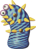 Official Artwork of a sea cactus from Yoshi's Story.