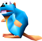 A Gnawty from Donkey Kong 64.