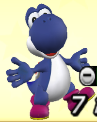 Blue Yoshi from Mario Super Sluggers