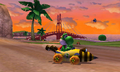 Yoshi racing on Maka Wuhu in the evening on Wuhu Island.