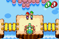 Mario and Luigi at the summit of the mountain.