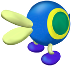 A blue Cataquack from Super Mario Sunshine.