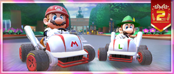 The "A 2nd Anniversary Tour Celebration! Cleanup Hitter!" Pack from the 2nd Anniversary Tour in Mario Kart Tour